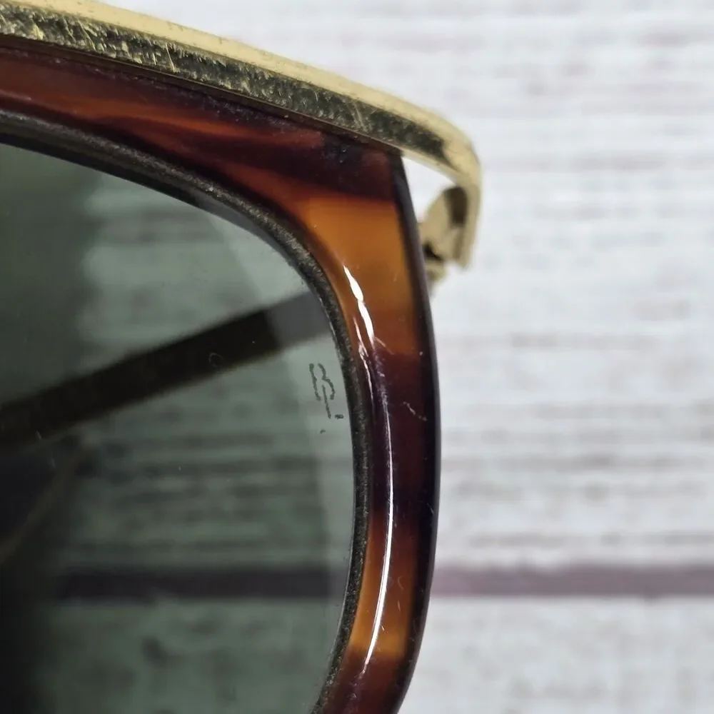 Vintage RAY-BAN B&L L1005 Arista/Tort G15 UV Rectangular Olympian II Sunglasses